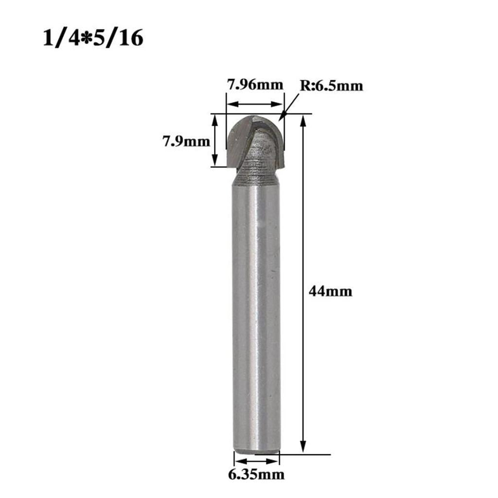 Woodworking Alloy Milling Cutter with Deep Round Bottom Cutter 7.9x7.96mm