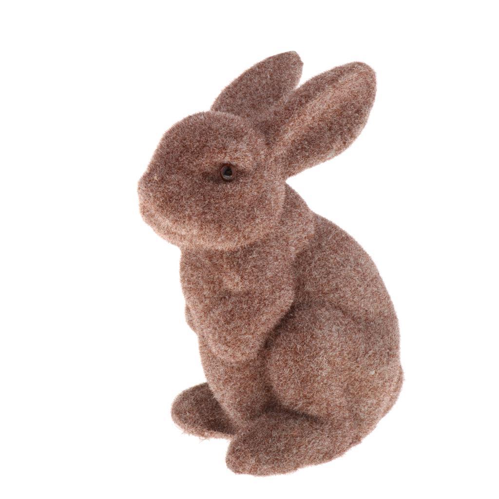 Simulation Rabbit Hare Bunny Stuffed Animals Model Figurine Toy Home Decor