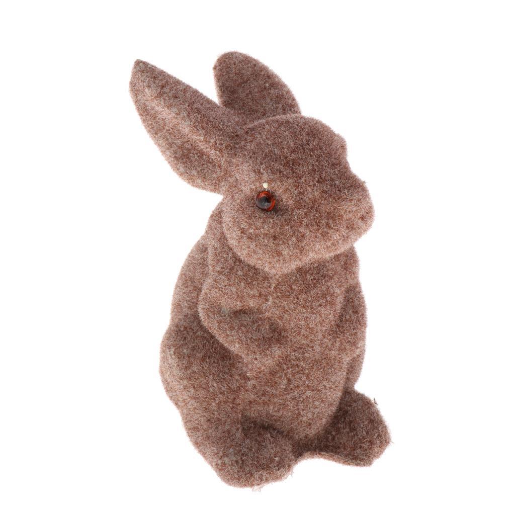 Simulation Rabbit Hare Bunny Stuffed Animals Model Figurine Toy Home Decor
