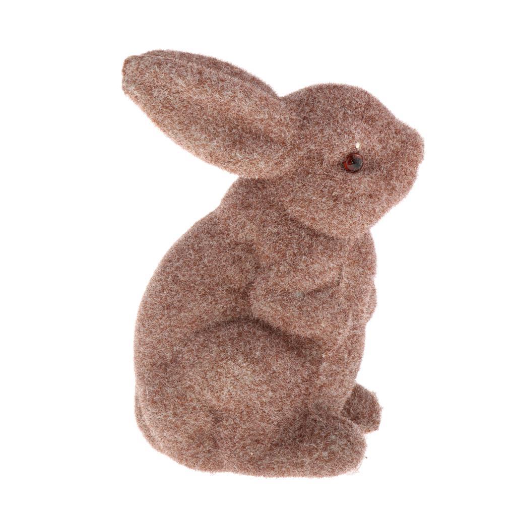 Simulation Rabbit Hare Bunny Stuffed Animals Model Figurine Toy Home Decor