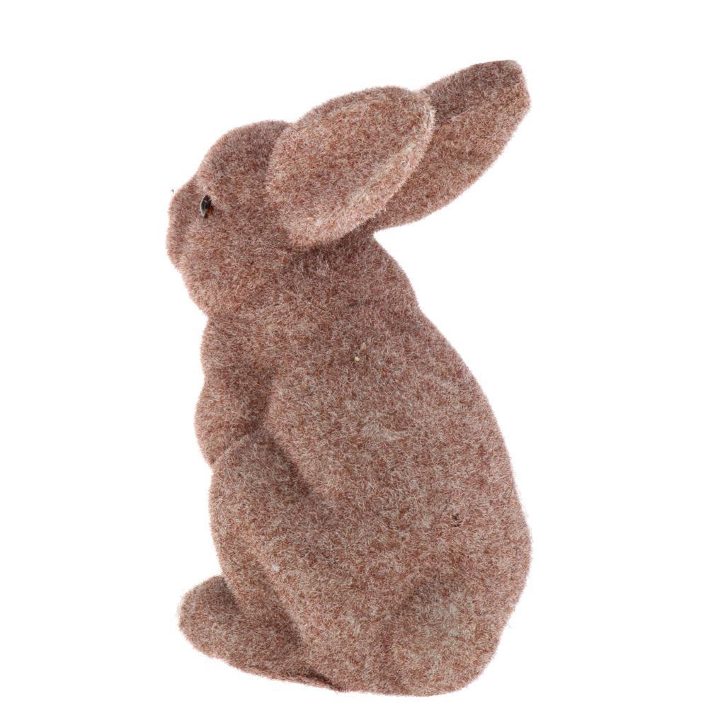 Simulation Rabbit Hare Bunny Stuffed Animals Model Figurine Toy Home Decor