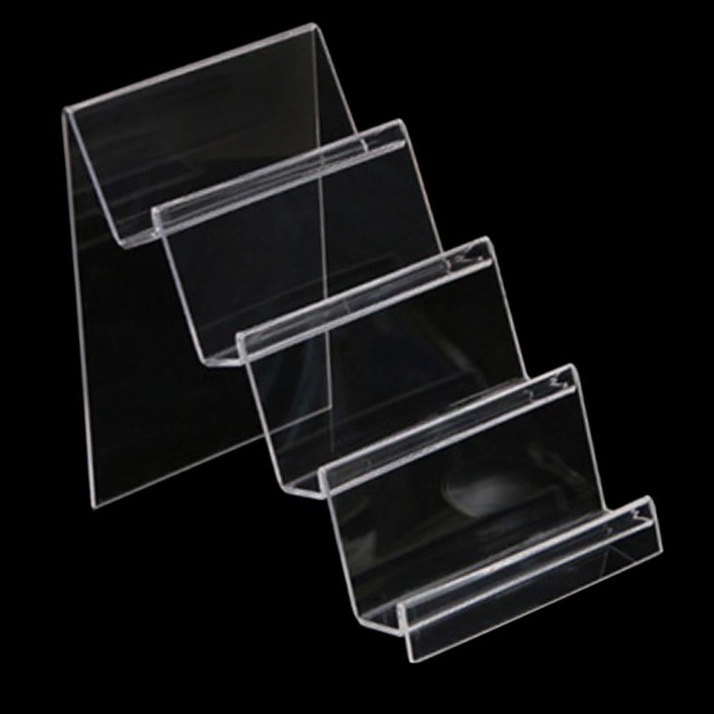 Acrylic Display Shelf Multilayer Jewelry Reveal Frame H 2.5x14cm 4-layer
