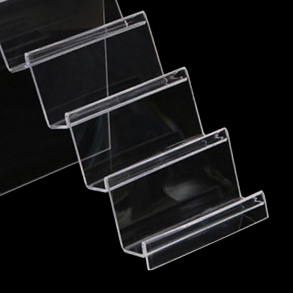 Acrylic Display Shelf Multilayer Jewelry Reveal Frame H 2.5x14cm 4-layer