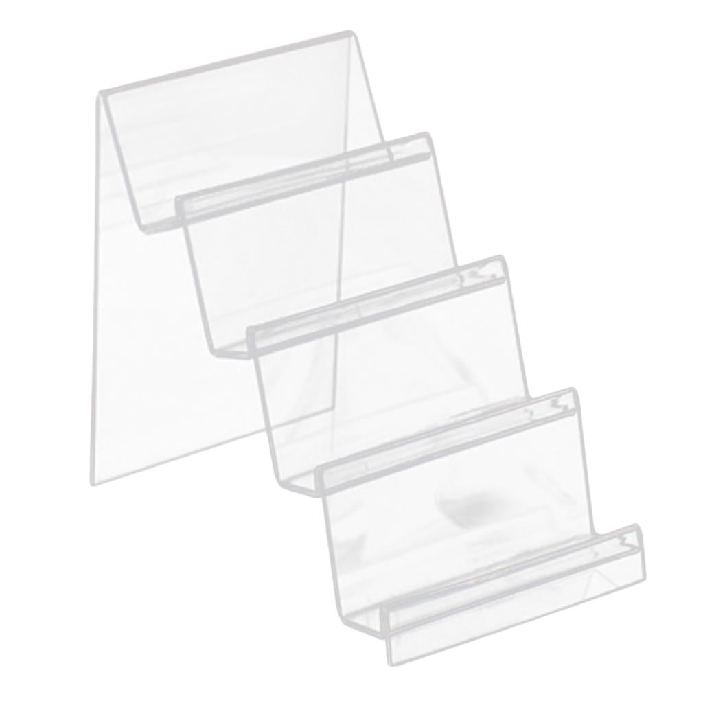 Acrylic Display Shelf Multilayer Jewelry Reveal Frame H 2.5x14cm 4-layer