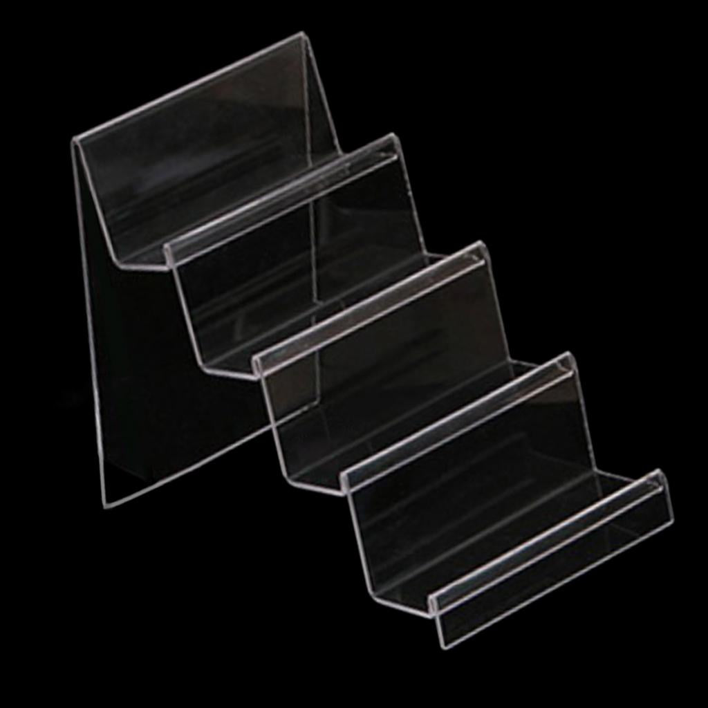 Acrylic Display Shelf Multilayer Jewelry Reveal Frame J 5.5x14cm 4-layer