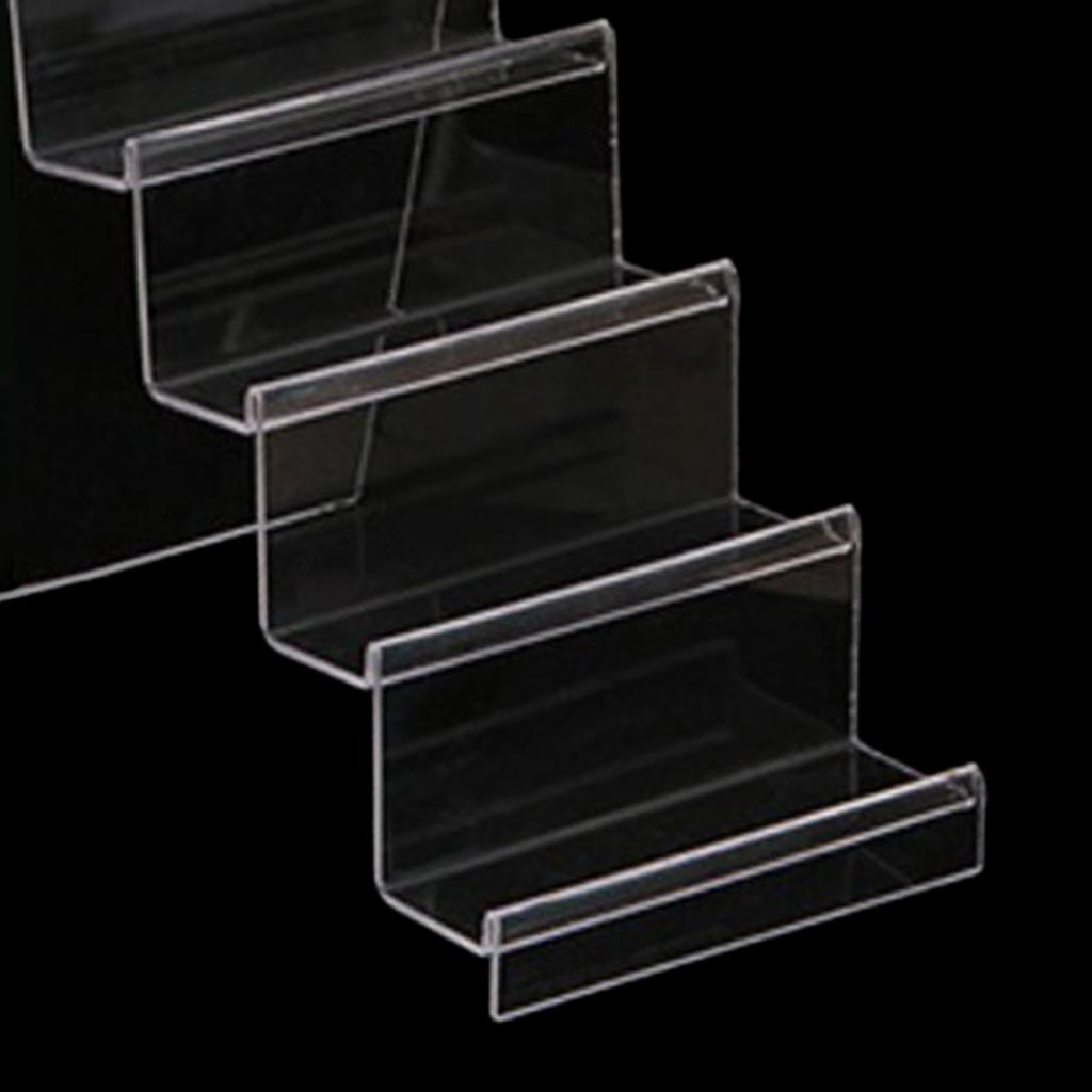 Acrylic Display Shelf Multilayer Jewelry Reveal Frame J 5.5x14cm 4-layer