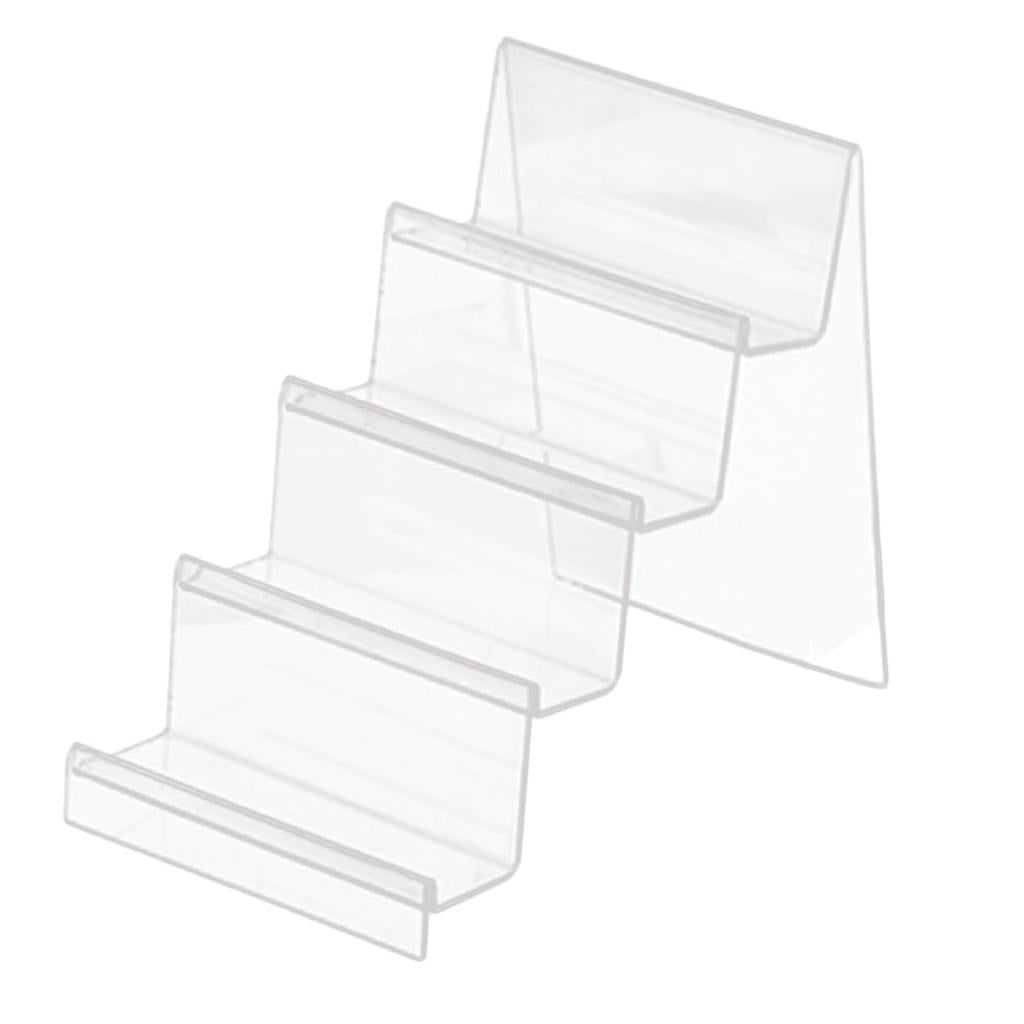 Acrylic Display Shelf Multilayer Jewelry Reveal Frame J 5.5x14cm 4-layer