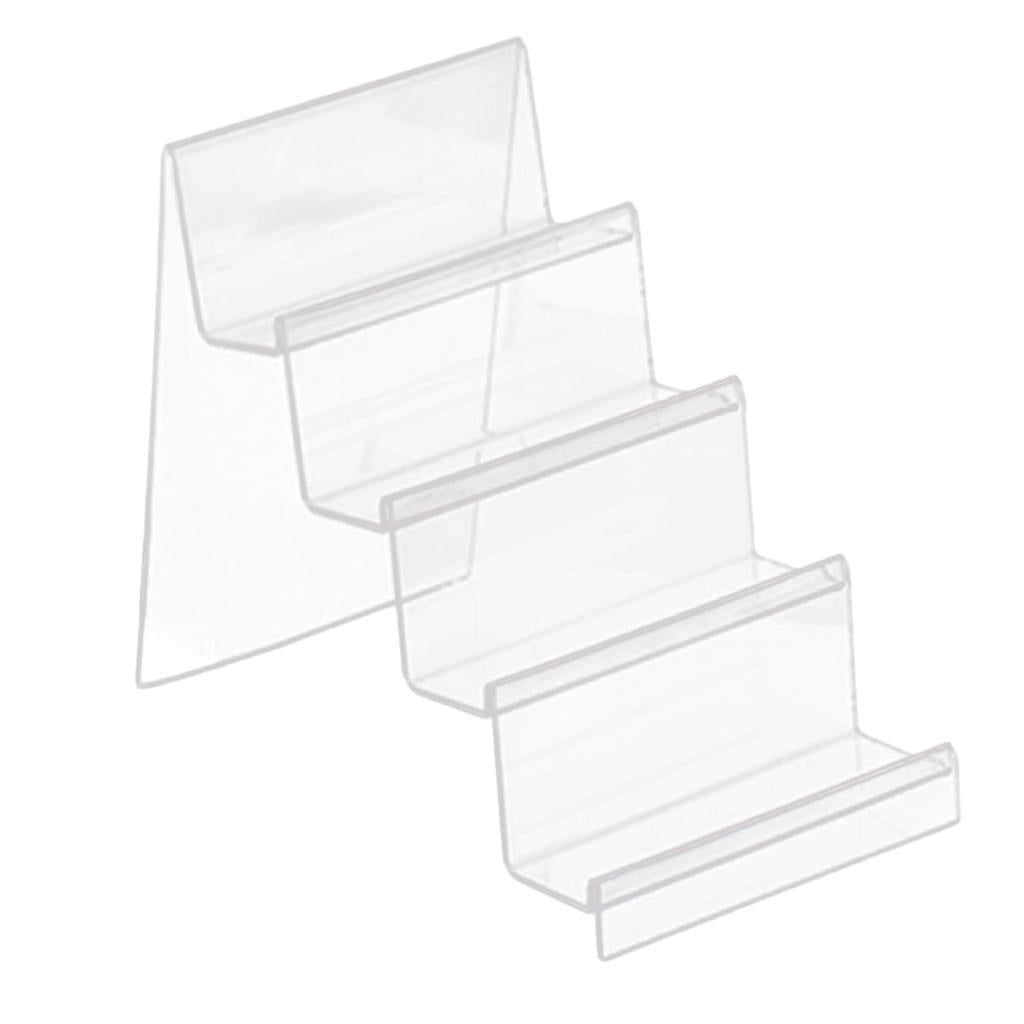 Acrylic Display Shelf Multilayer Jewelry Reveal Frame J 5.5x14cm 4-layer