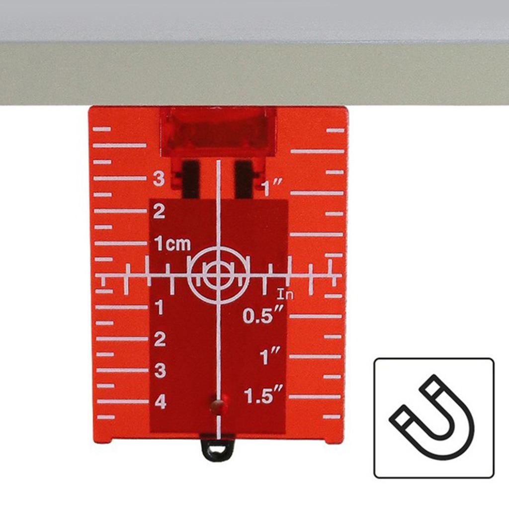 6xMagnetic Floor Laser Target Plate Card with Stand for Beam Application Red
