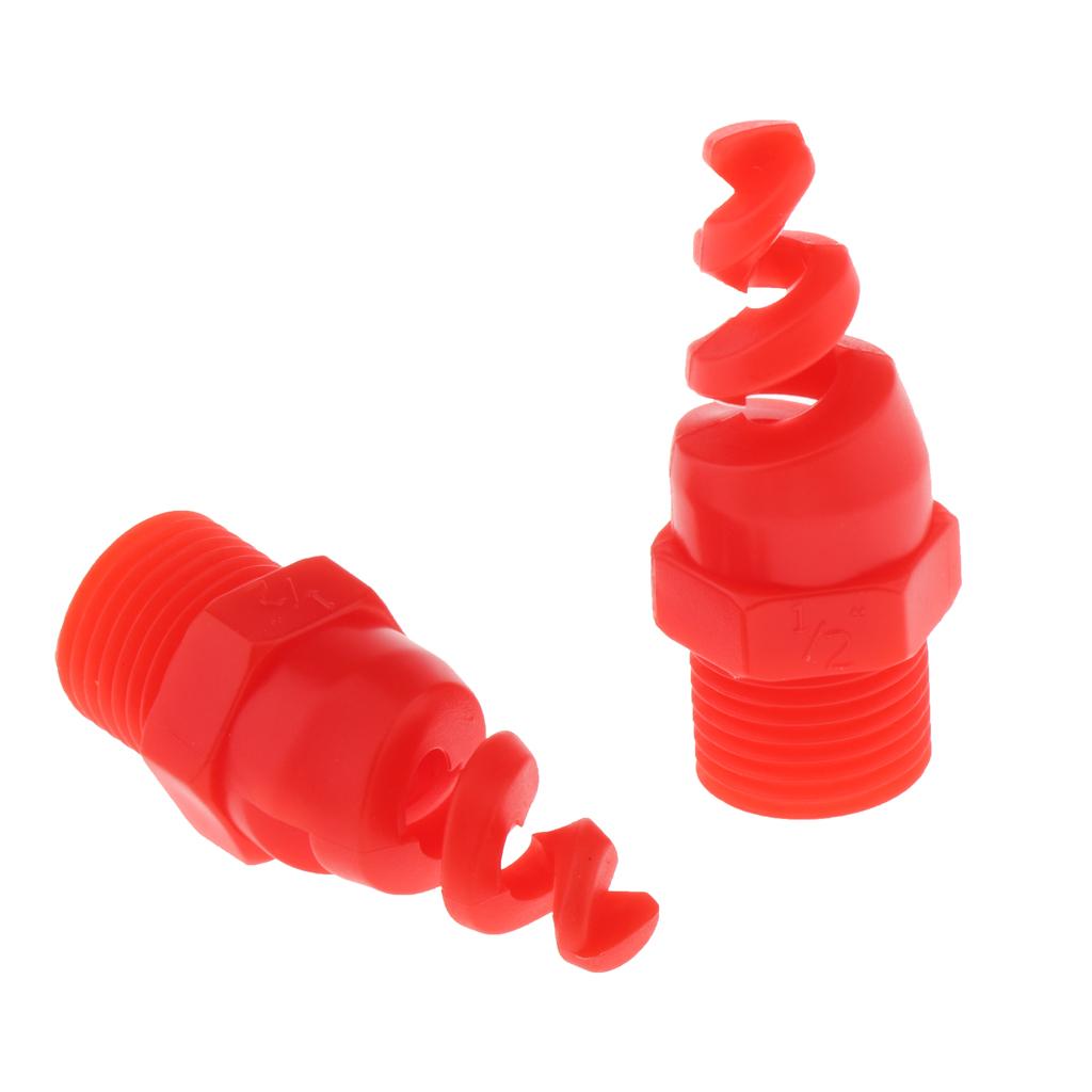2pcs Spiral Cone Spray Nozzle for Washing Cleaning Cooling 6.3cm