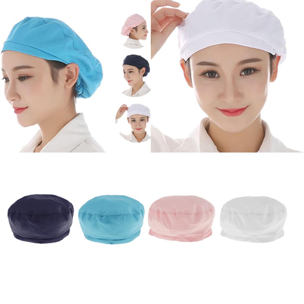 Cook Adjustable Men Women Kitchen Baker Chef Elastic Cap Hat White