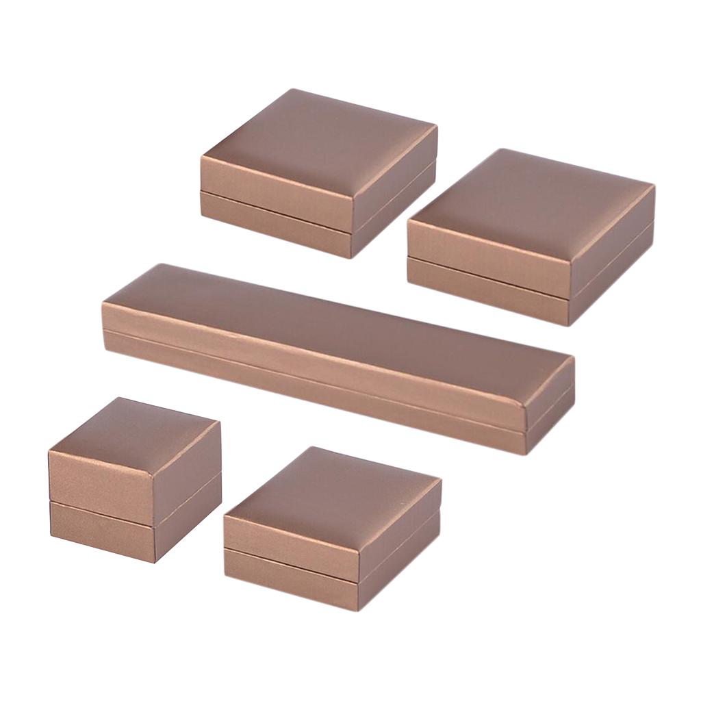 Ring Packaging Box Ring Storage Box for Gifts Gold Coffee