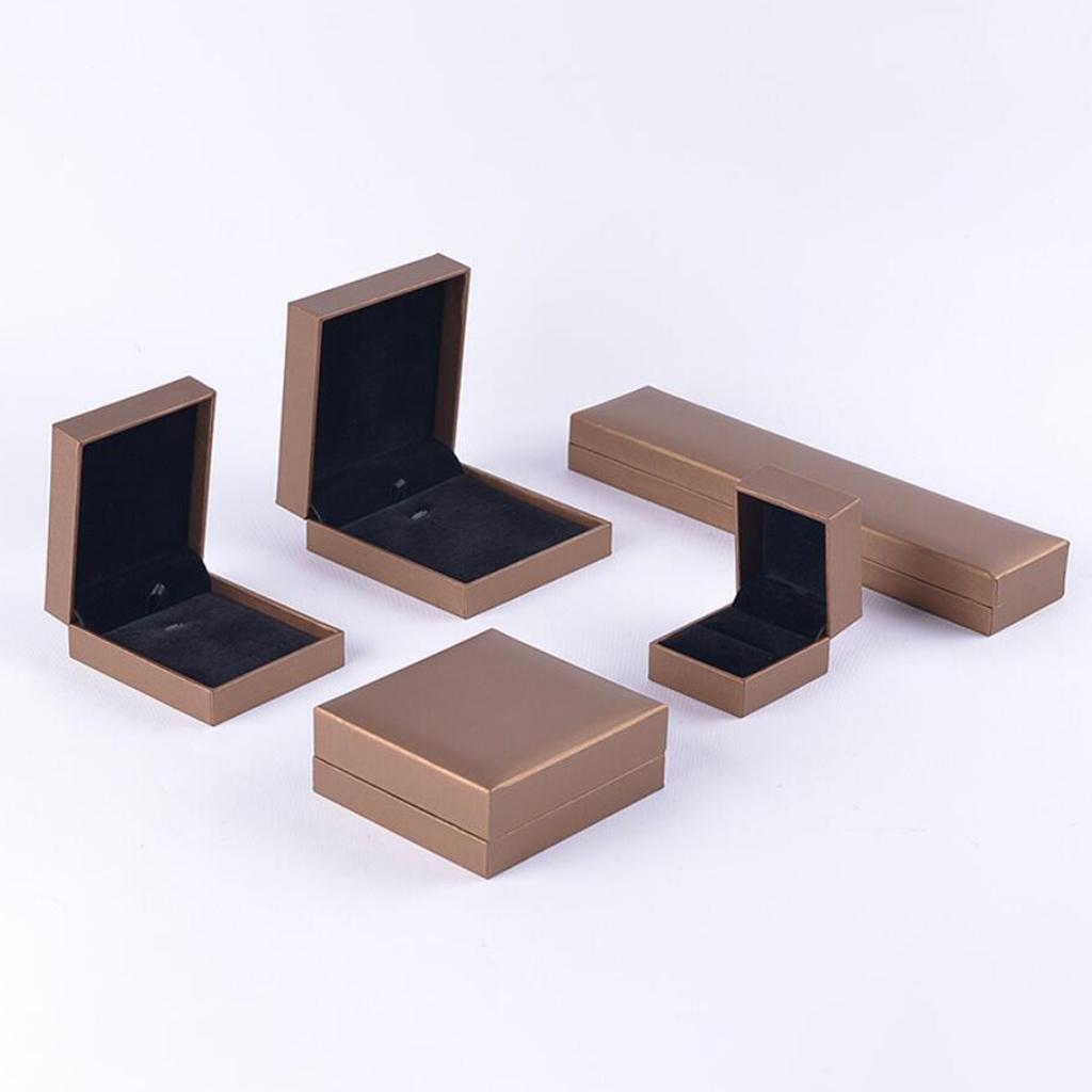 Ring Packaging Box Ring Storage Box for Gifts Gold Coffee