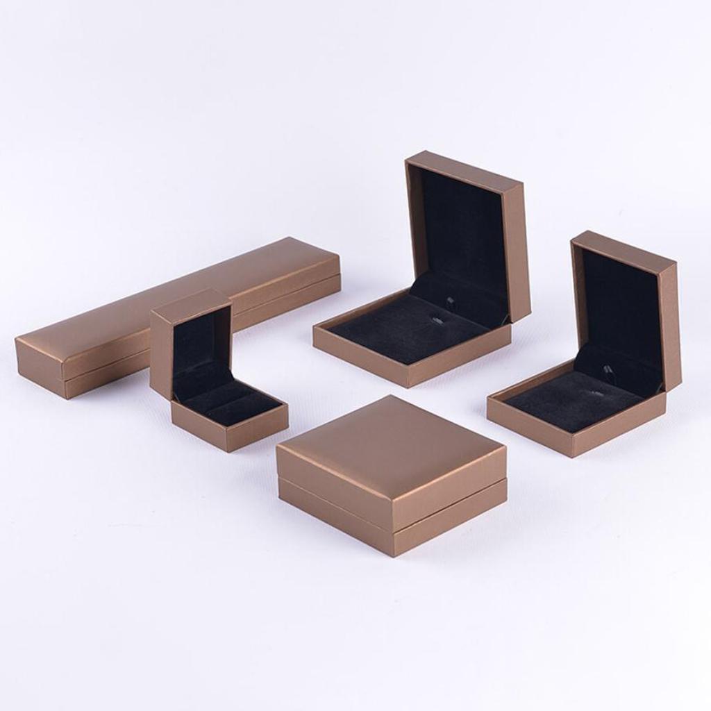 Ring Packaging Box Ring Storage Box for Gifts Gold Coffee