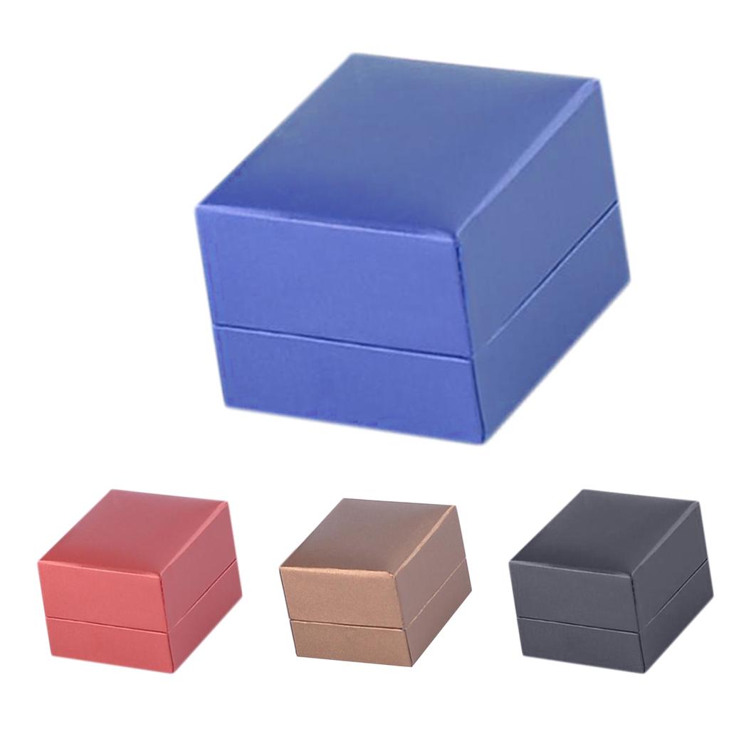 Ring Packaging Box Ring Storage Box for Gifts Gold Coffee