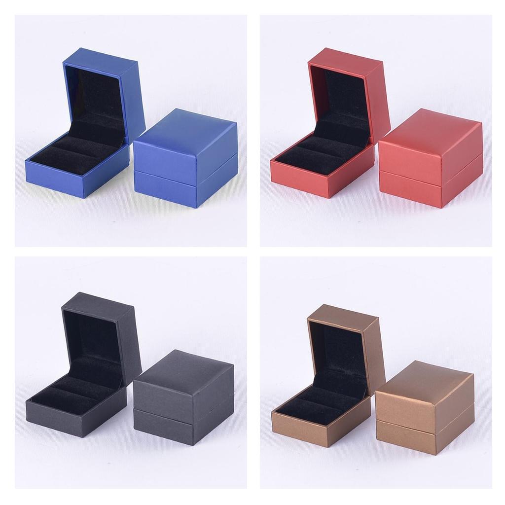 Ring Packaging Box Ring Storage Box for Gifts Gold Coffee