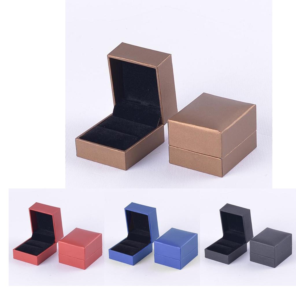 Ring Packaging Box Ring Storage Box for Gifts Gold Coffee
