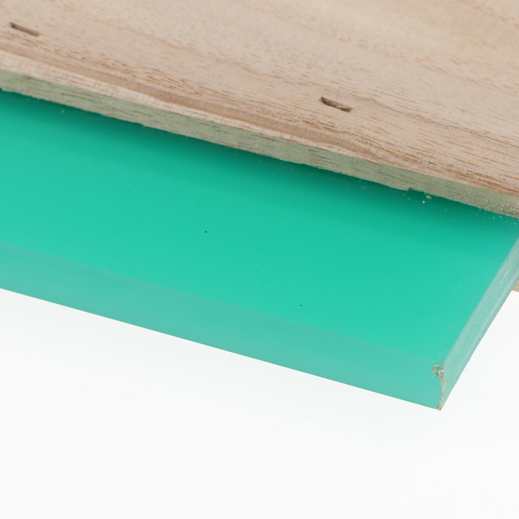 Screen Printing Squeegee Wooden Handle Ink Scraper Scratch Board green 20cm