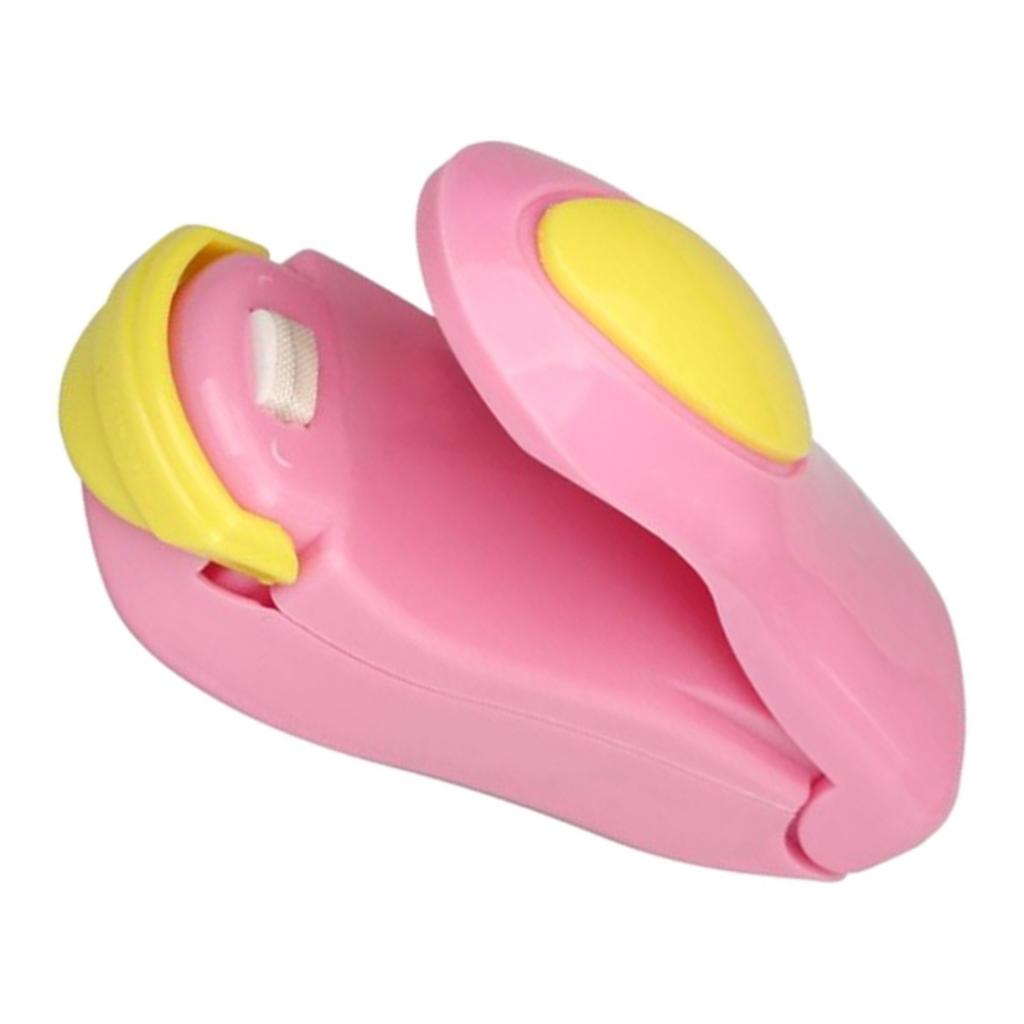 Bags Hand Actuated Mini Snack Sealer Home Hand Press Hot Sealer Pink