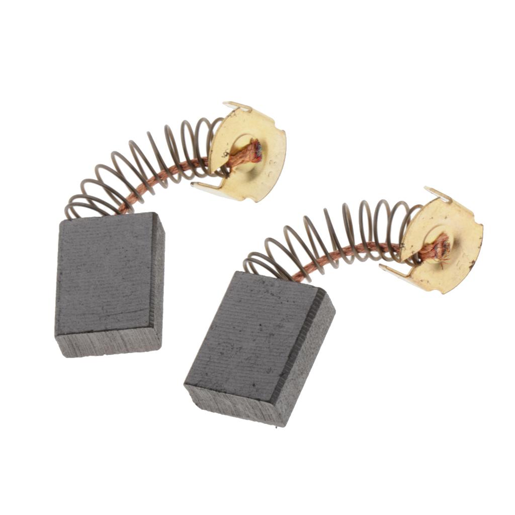 2Pcs Electric Motor Spring Carbon Brushes Spare DIY Parts Replacements