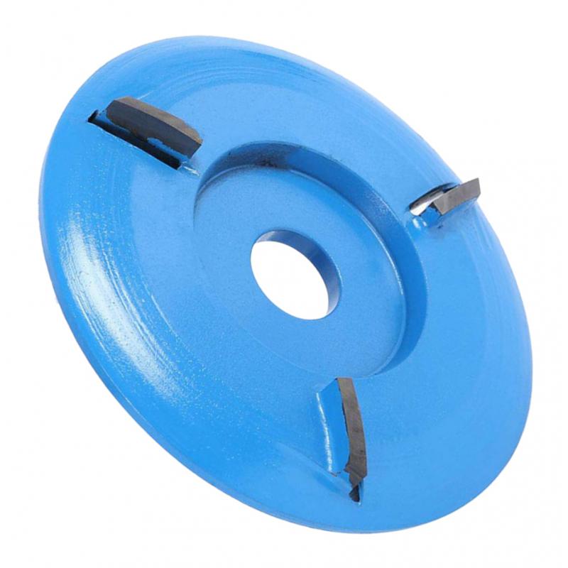 Wood Carving Cutter Disc Milling Tools for Angle Grinder Arc 3 Tooth Blue