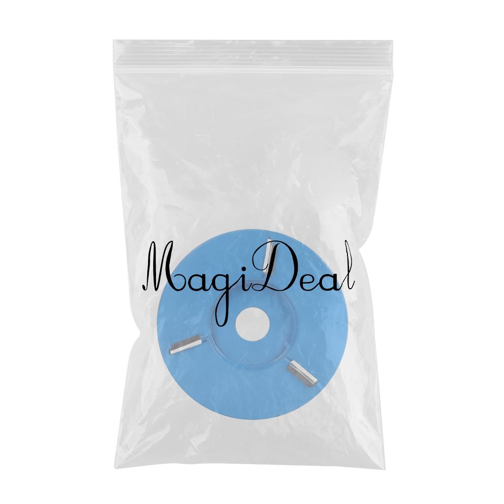 Wood Carving Cutter Disc Milling Tools for Angle Grinder Flat 3 Tooth Blue