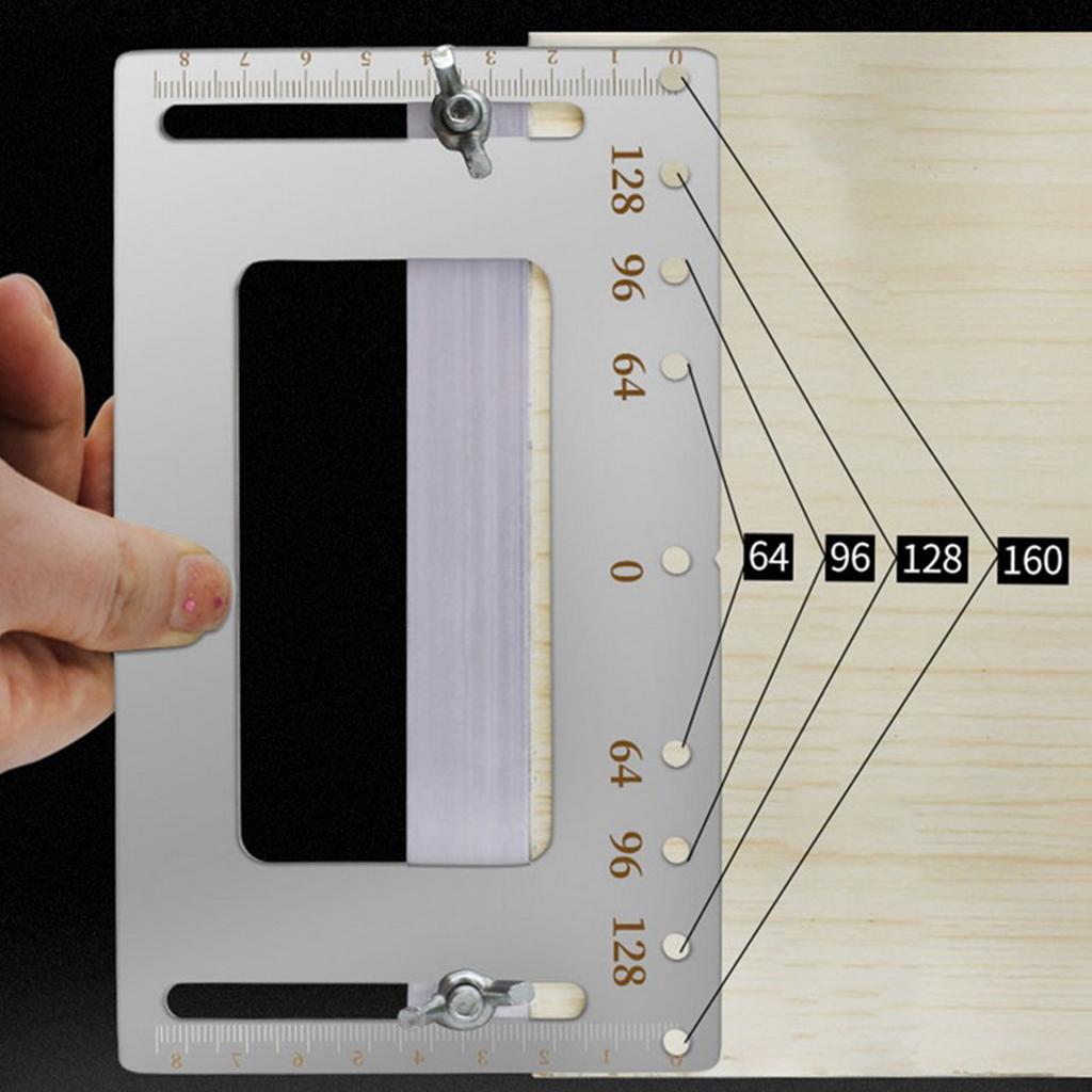 Drill Guide Punch Locator Woodworking Hole Cabinet Hardware Jig Drawer Tool