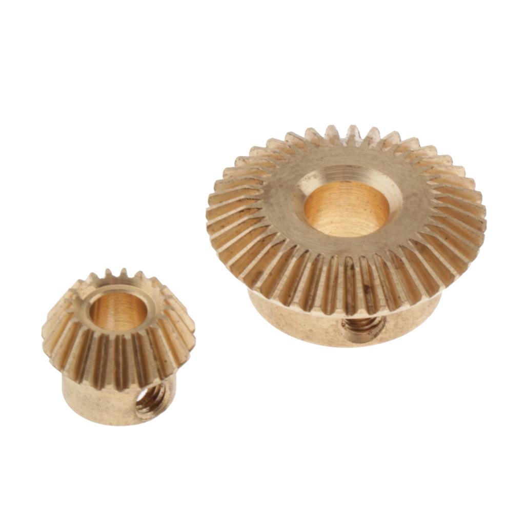 0.5 Modulus Brass Bevel Gear 20 40Tooth 4 6mm Diameter Inner Hole