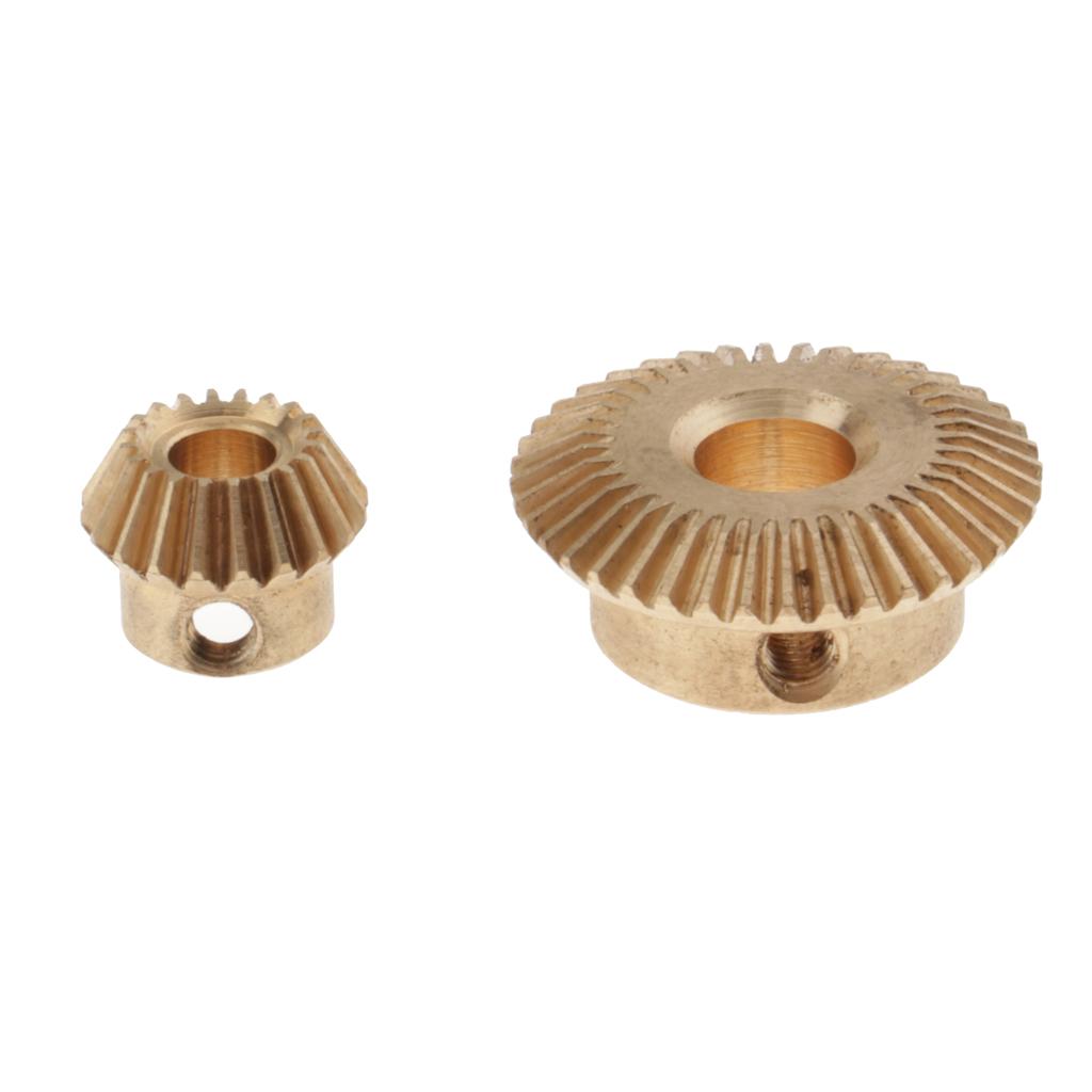 0.5 Modulus Brass Bevel Gear 20 40Tooth 4 6mm Diameter Inner Hole