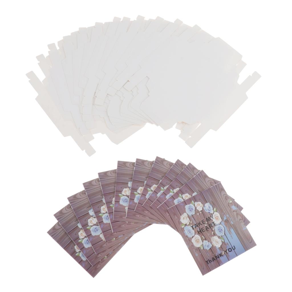 12 Set Printed Jewelry Necklace Earring Packing Box Gift Box Wreath A