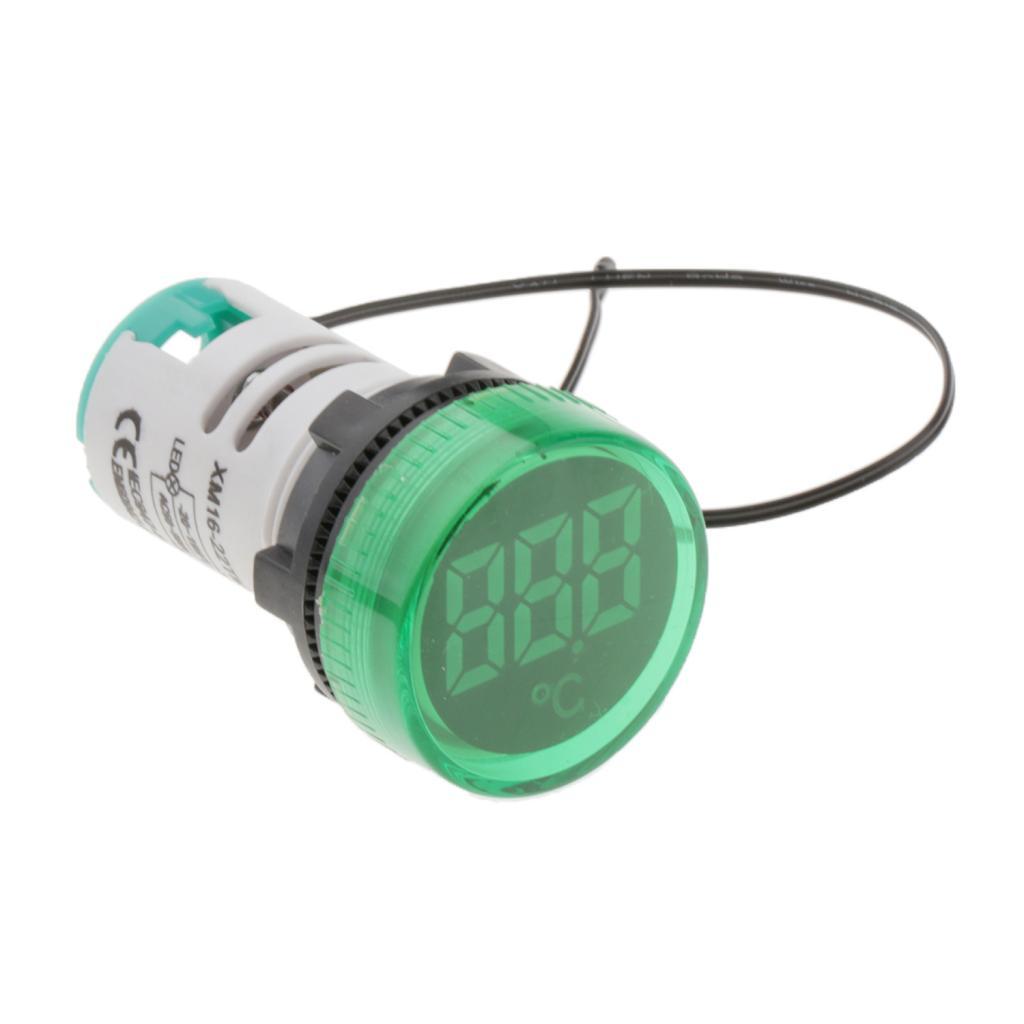 22mm Digital LED Thermometer Celsius Temp Temperature Meter Gauge Green