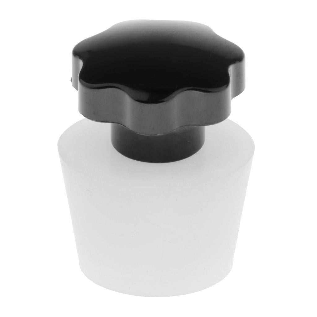Silicone plug with handle for pipe sealing w/ Black Bakelite handle 12