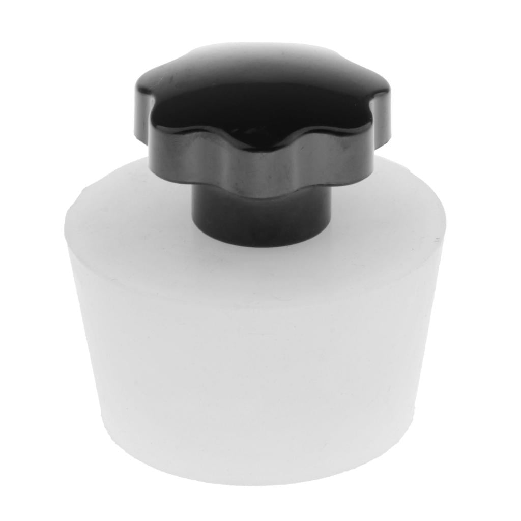 Silicone plug with handle for pipe sealing w/ Black Bakelite handle 13