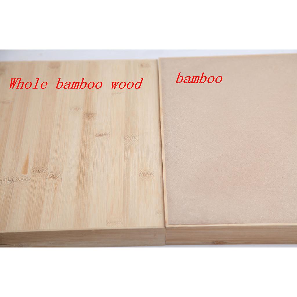 Bamboo Wood Jewelry Display Stand for Pendant Necklace White 24 Grids