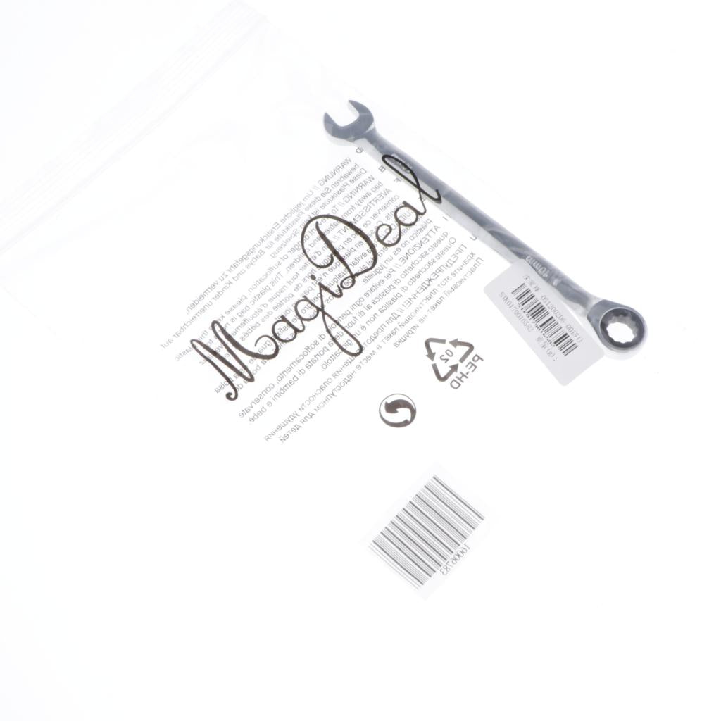 6mm-32mm Steel Metric Fixed Head Ratchet Spanner Wrench Hand Nut Tools 10mm