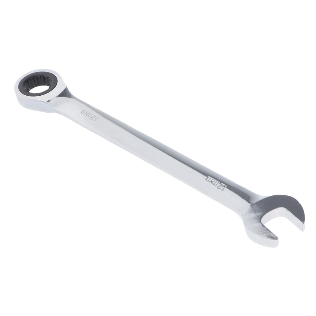 6mm-32mm Steel Metric Fixed Head Ratchet Spanner Wrench Hand Nut Tools 12mm