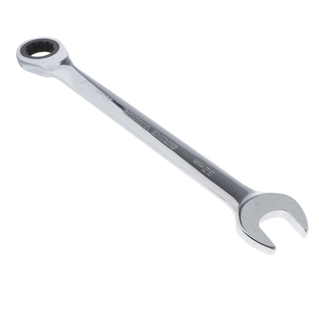 Steel Metric Fixed Head Ratchet Spanner Gear Wrench Nut Tools 30/32mm 32mm