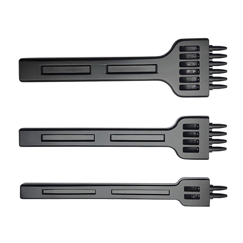 3x Alloy Steel 4mm Leather Craft Hole Punches Lacing Stitching Tool