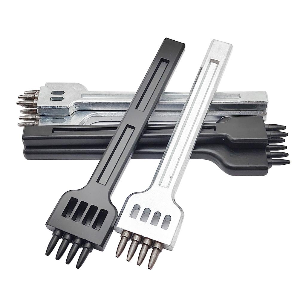 3x Alloy Steel 4mm Leather Craft Hole Punches Lacing Stitching Tool
