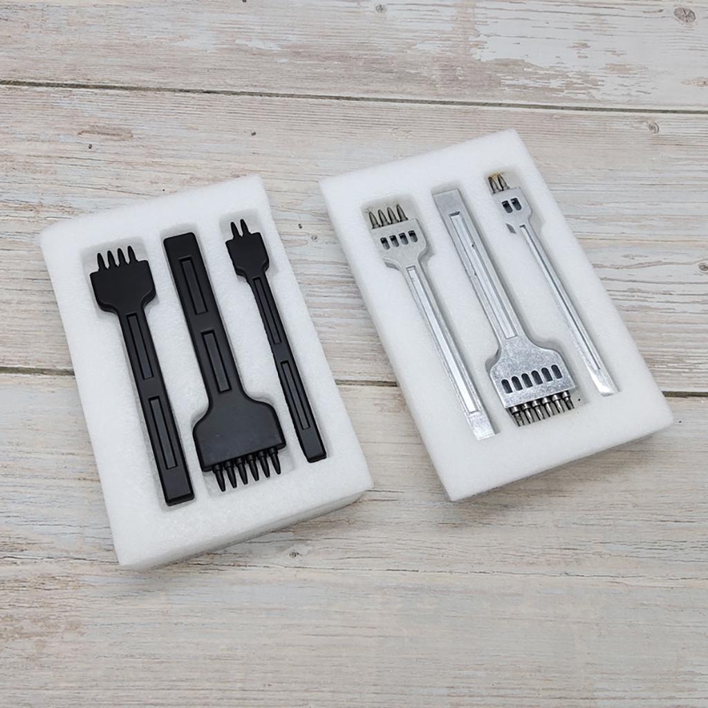 3x Alloy Steel 4mm Leather Craft Hole Punches Lacing Stitching Tool