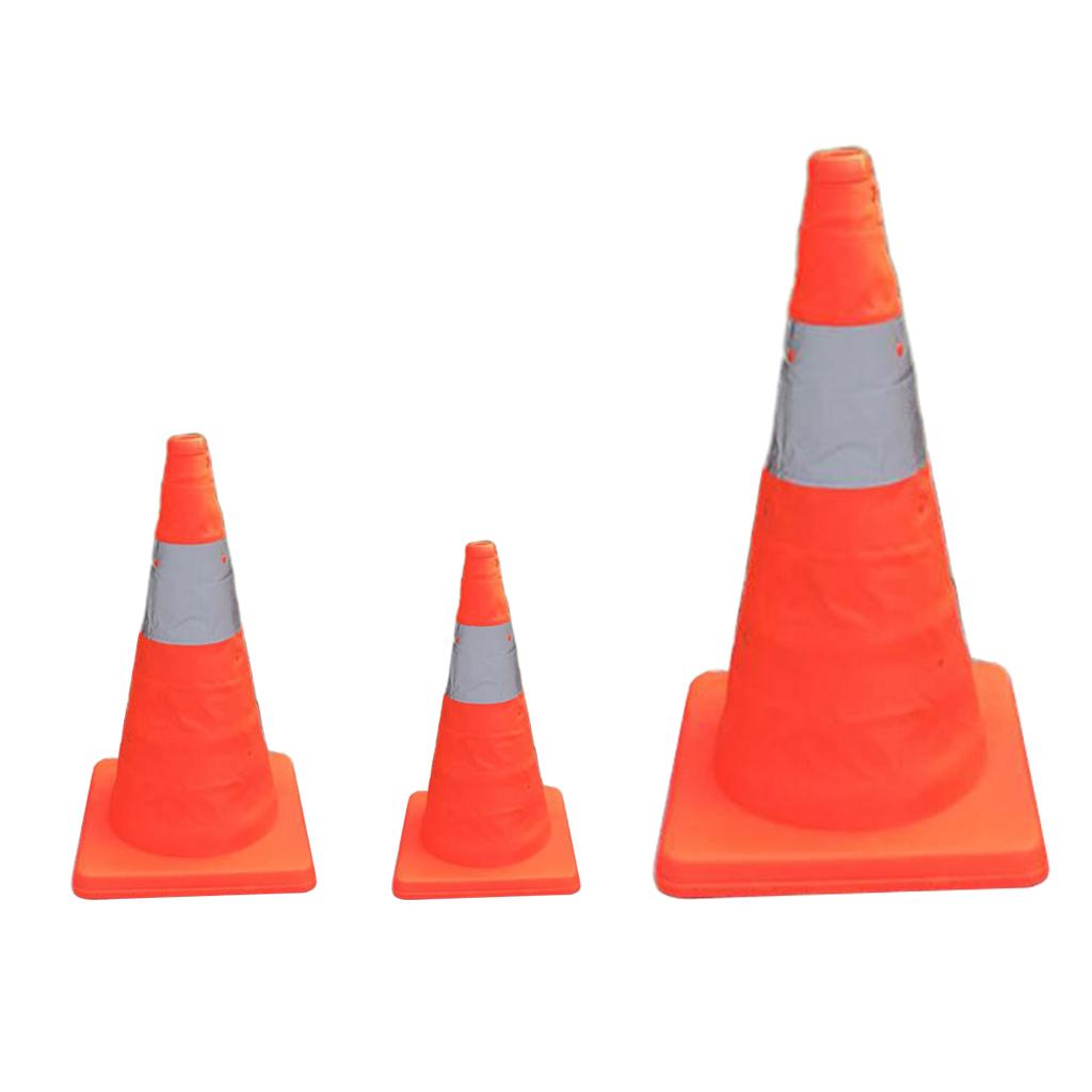 Collapsible Traffic Cones Multi Purpose Pop up Reflective Safety Cone 30cm