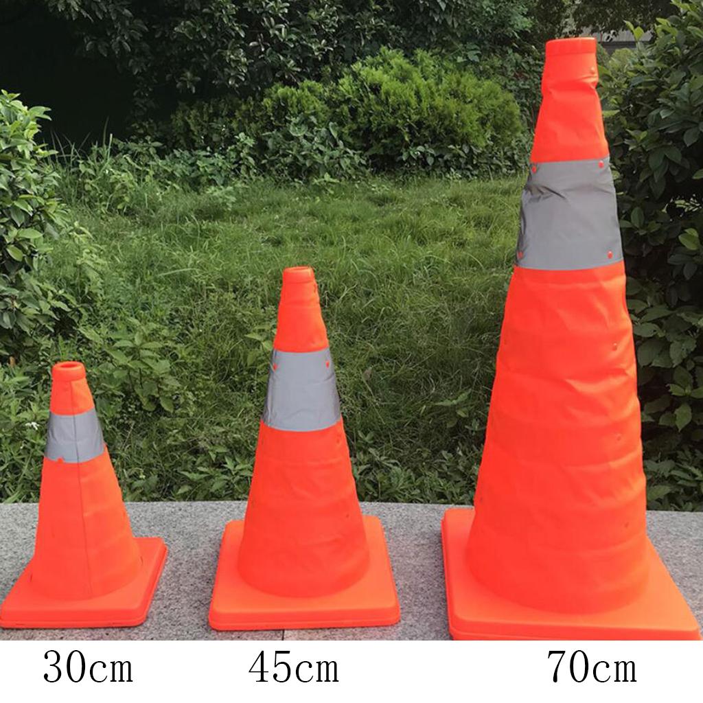 Collapsible Traffic Cones Multi Purpose Pop up Reflective Safety Cone 45cm