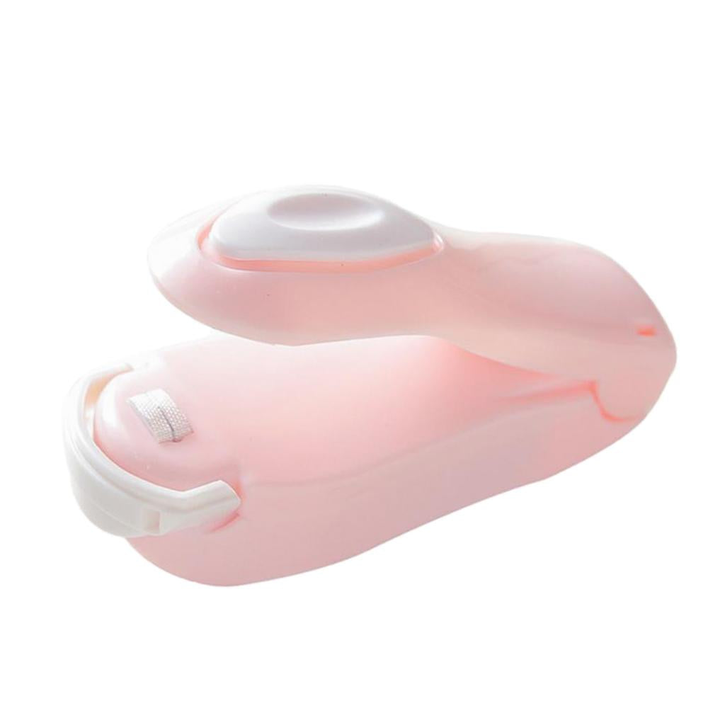 Portable Mini Sealer for Plastic Bags Preservation Hand Press Bag Sealer pink
