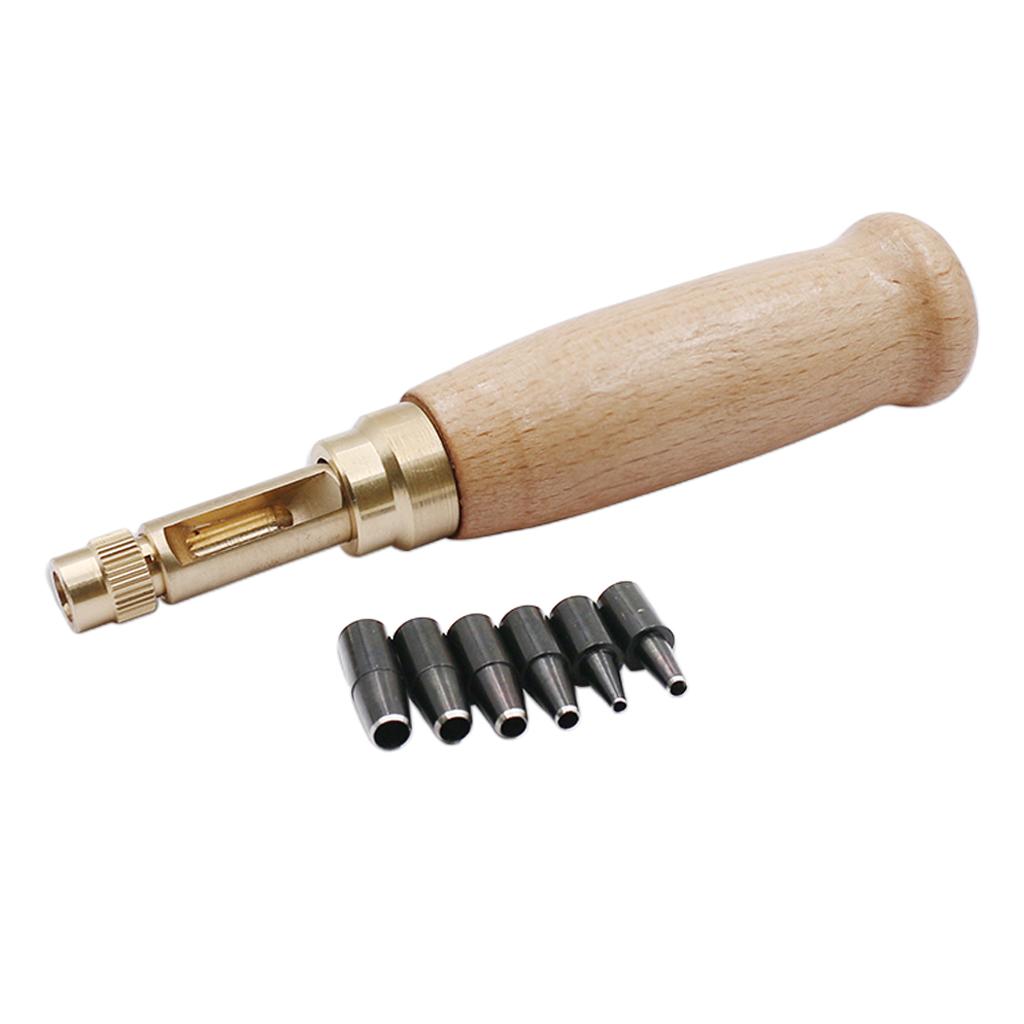 Multi-aperture Semi-automatic Puncher Set Cardboard Leather DIY Tool 1.5-4mm
