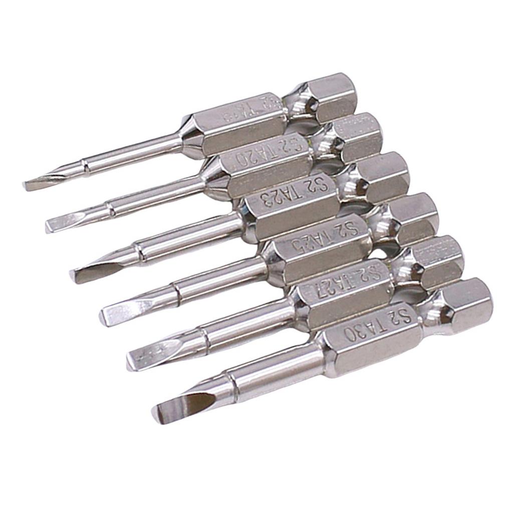 6Pieces Magnetic Triangle Head Screwdriver Bits S2 Steel 1/4 Hex Shank 50mm