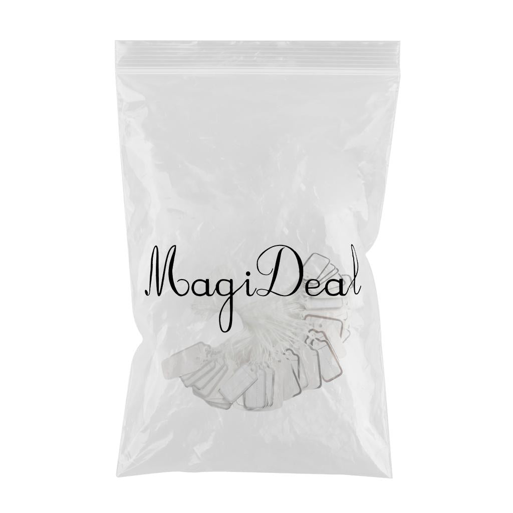 Jewellery Ring Labels Price Tags Tie On White Strung Price Tags Silver
