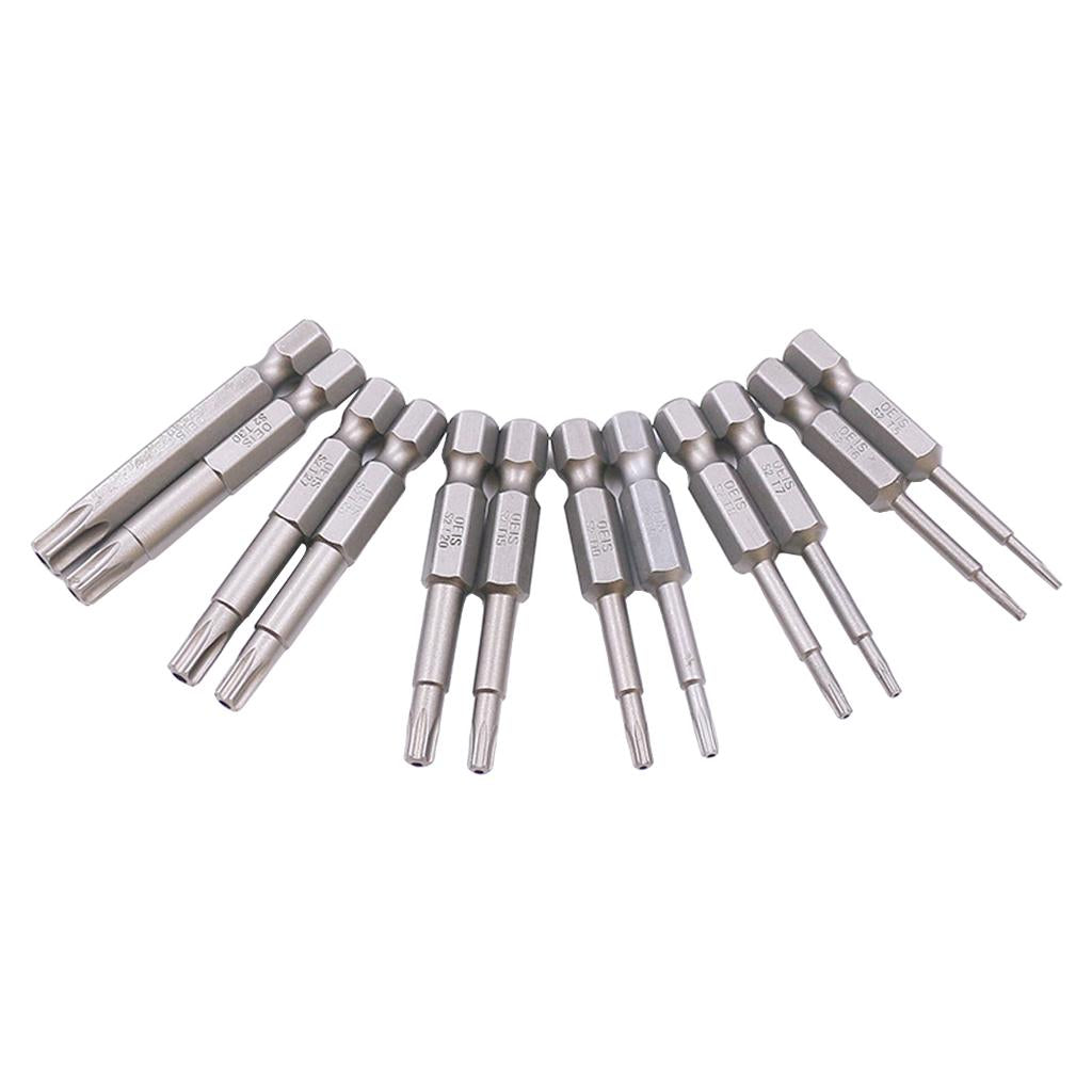 11pcs Electric 1/4" Shank Screwdriver Hexagonal Magnetic Bits Hand Tool 65mm