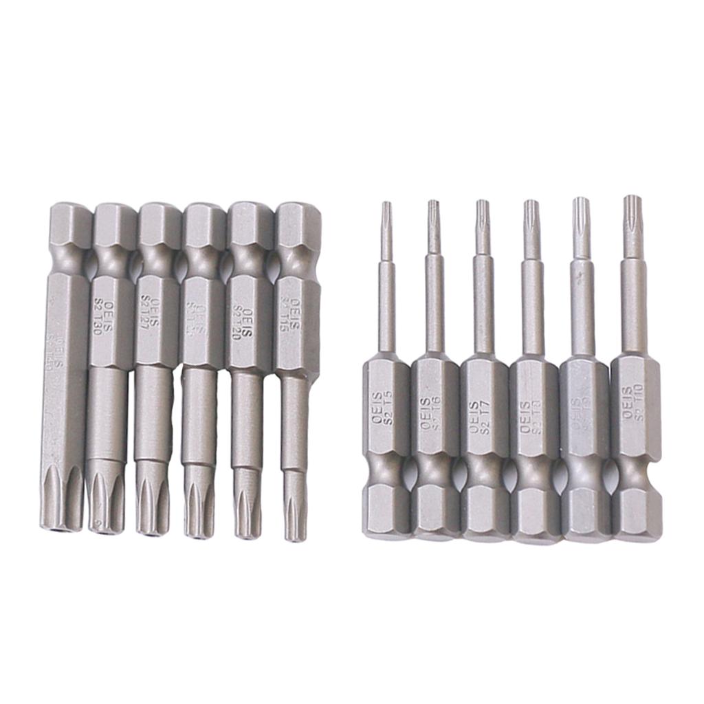 11pcs Electric 1/4" Shank Screwdriver Hexagonal Magnetic Bits Hand Tool 65mm