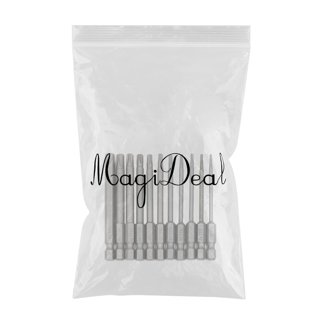 11pcs Electric 1/4" Shank Screwdriver Hexagonal Magnetic Bits Hand Tool 65mm
