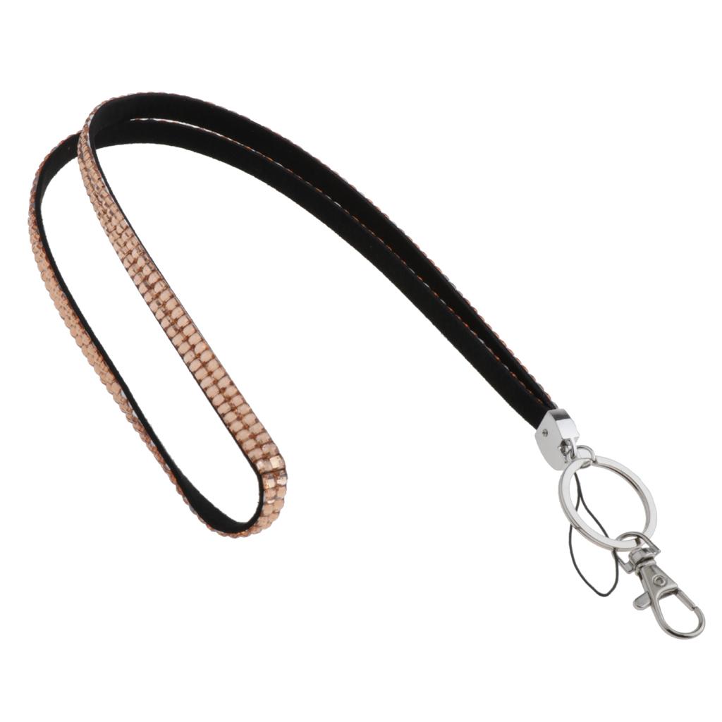 Lanyard ID Badge Card Holder Strap Sparkling Phone Neck Straps champaign